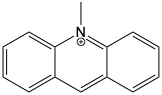 The structure of methyl acridinium.