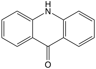 The structure of acridone.